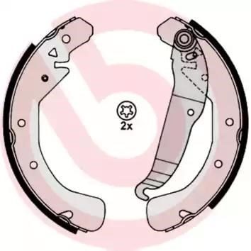 Барабанные тормозные колодки S59517 BREMBO