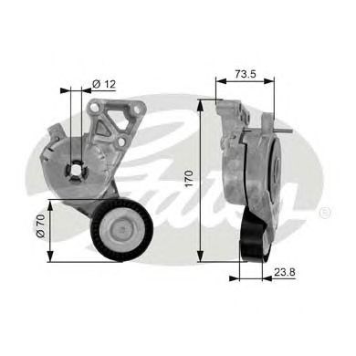 Натяжная планка поликлинового ремня T38148 GATES
