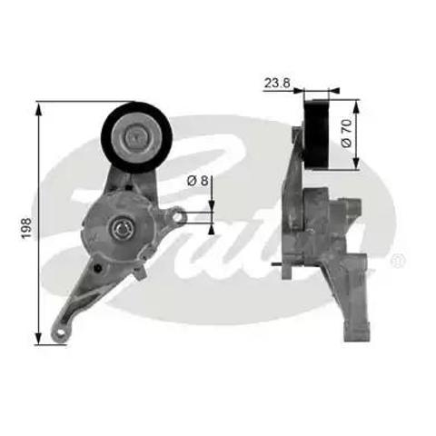 Натяжная планка поликлинового ремня T38436 GATES