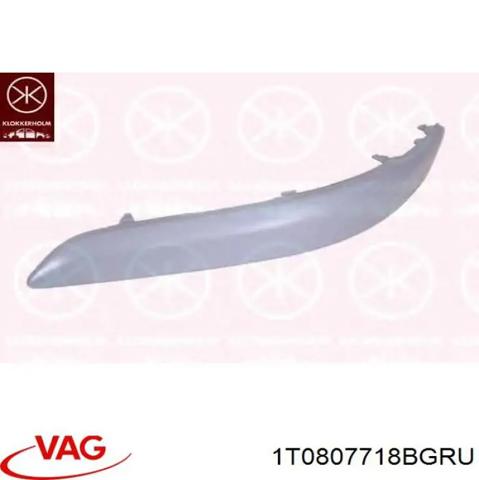 Молдинг бампера переднего правый 1T0807718BGRU VAG