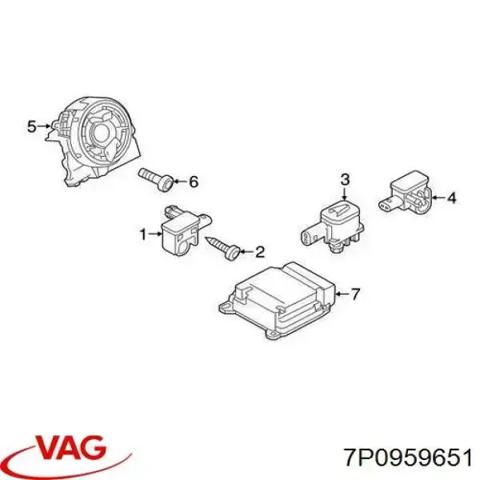Датчик Эйрбэг передний 7P0959651 VAG