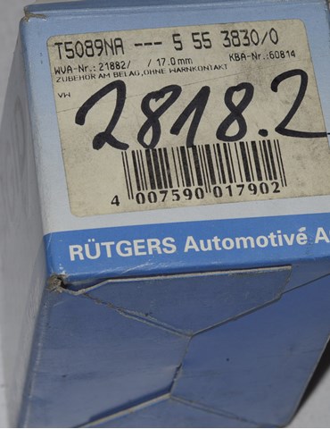 T5089 Задние тормозные колодки купить Винница