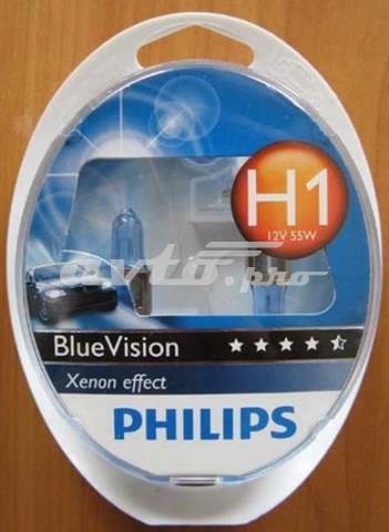 Philips h1 bluevision ultra 12v 12258bvusm (2шт.) 12258BVSM