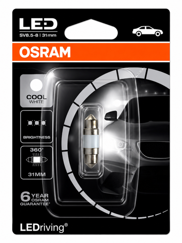 Лампочка плафона освещения салона/кабины 6497CW01B OSRAM