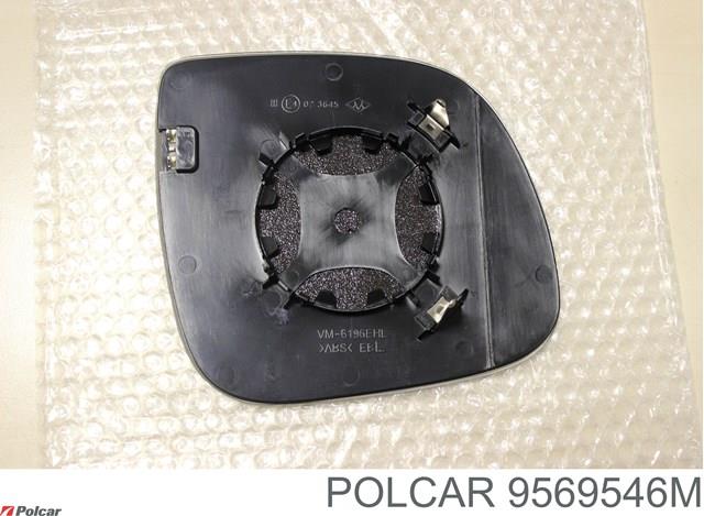 Зеркальный элемент левого зеркала заднего вида 9569546M POLCAR