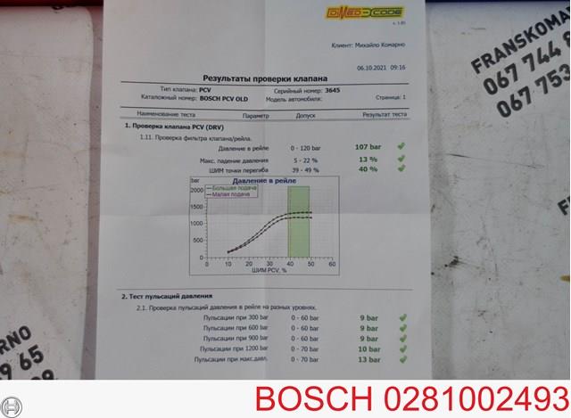 BOSCH 0281002493 Клапан редукционный в наличии Кривой Рог