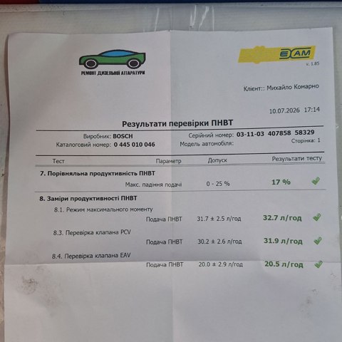 0445010046 Насос топливный высокого давления (ТНВД) купить Ирпень