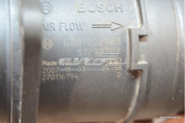 51792707 FIAT Датчик потока (расхода) воздуха, расходомер M.A.F. - (Mass Airflow) купить в Украина