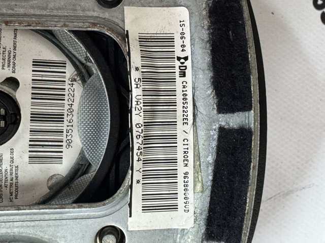 PEUGEOT 96380009UD Подушка безопасности (AIRBAG) водительская в наличии Ирпень