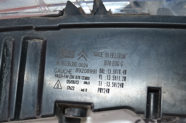 PEUGEOT 9676036380 Фара дневного света левая в наличии Ровно