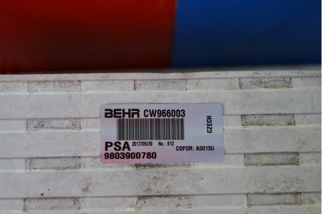 PEUGEOT 9803900780 Радиатор интеркуллера в наличии Черкассы