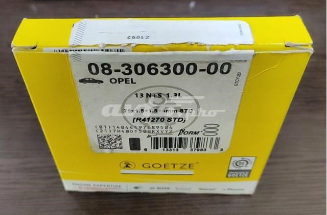 GOETZE 0830630000 Комплект поршневых колец на 1 цилиндр, стандарт в наличии Ирпень