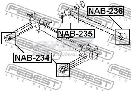 FEBEST NAB236 Сайлентблок тяги поперечной (задней подвески) в наличии Ровно