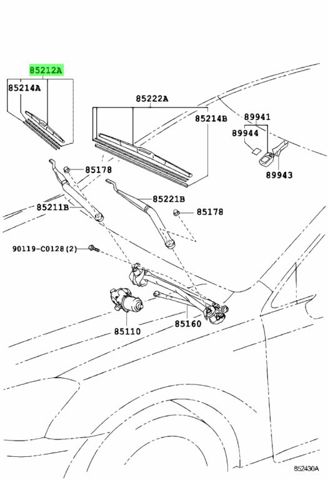 NWB DW45GN Щетка-дворник лобового стекла пассажирская в наличии Житомир