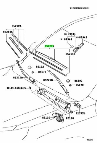 Резинка стеклоочистителя водительская DW65GN NWB