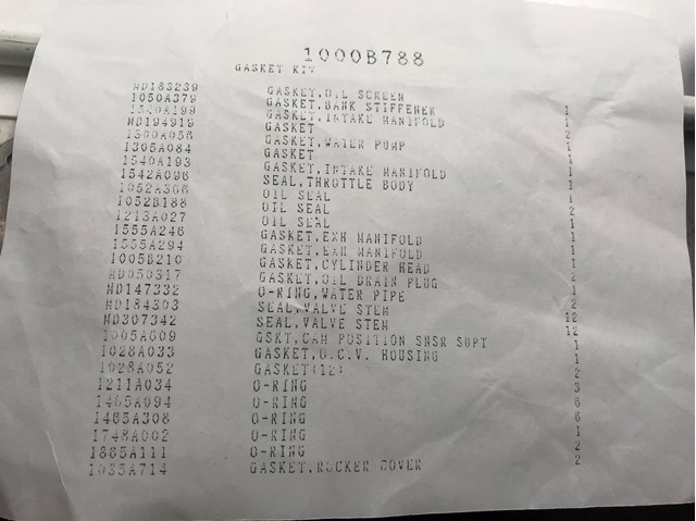 Комплект прокладок двигателя, полный GAS1825 MATOMI