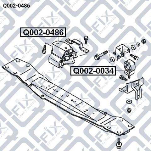 Q0020486 Подушка (опора) двигателя задняя купить Ужгород