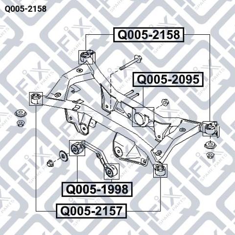 Q-FIX Q0052158 Сайлентблок задней балки в наличии Сумы