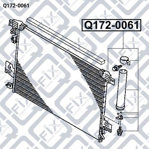 Радиатор охлаждения кондиционера Q1720061 Q-FIX