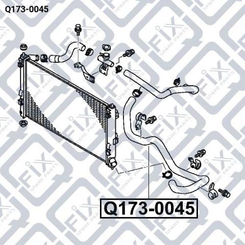 Нижний патрубок радиатора Q1730045 Q-FIX