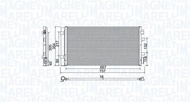Трубопроводы и радиатор кондиционера BC762 MAGNETI MARELLI