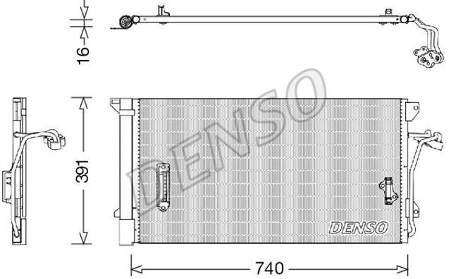 Конденсатор кондиционера DCN02027 DENSO