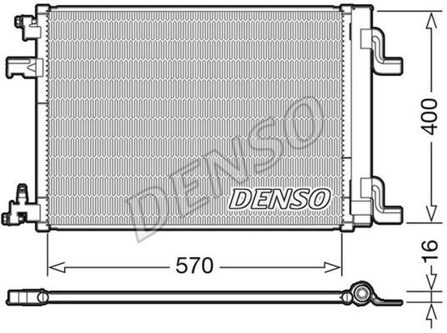 Радиатор системы охлаждения кондиционера DCN20001 DENSO