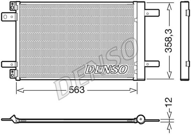 Трубопроводы и радиатор кондиционера DCN21032 DENSO