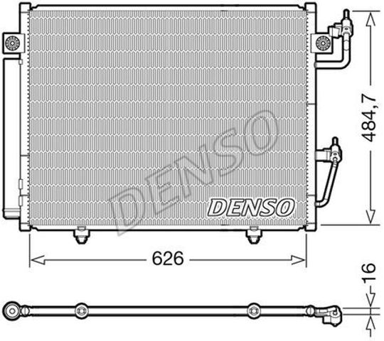 Радиатор охлаждения кондиционера DCN45009 DENSO
