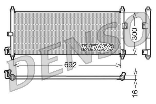 Радиатор системы охлаждения кондиционера DCN46011 DENSO