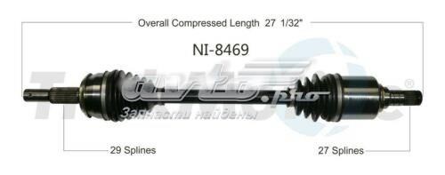 Левая полуось 391014BA5E NISSAN