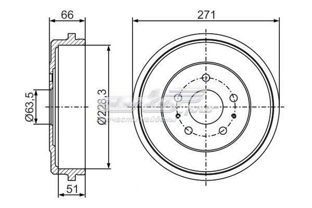 Тормозной барабан BV6Z1126A FORD