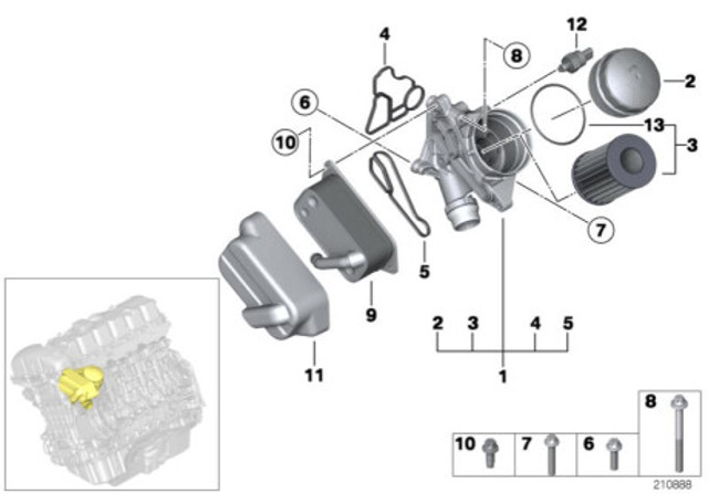 Корпус масляного фильтра 11428637812 BMW