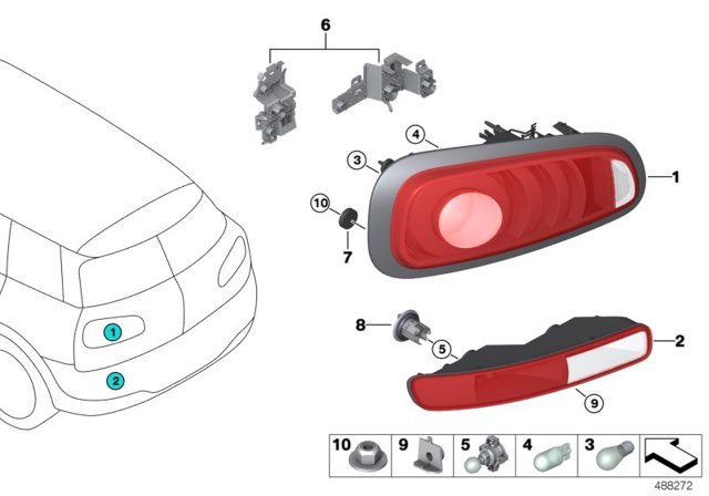 Задняя правая фара 63217352156 BMW
