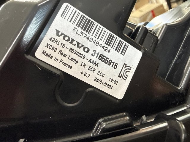 Фонарь задний 31655915 VOLVO