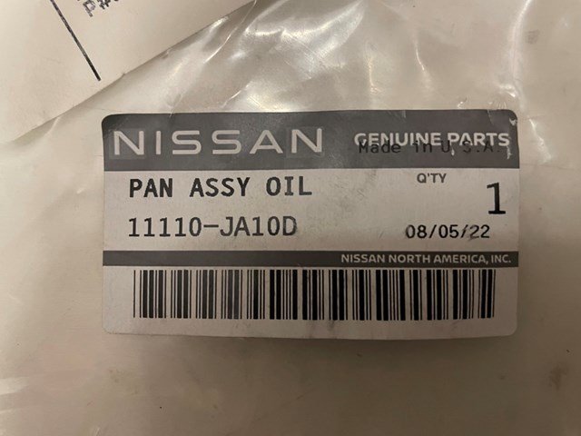 NISSAN 11110JA10B Поддон масляный картера двигателя, нижняя часть в наличии Ирпень