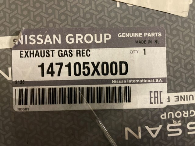 NISSAN 147105X00C Клапан EGR рециркуляции газов в наличии Николаев