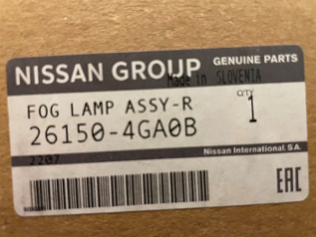 261504GA0A NISSAN Фара противотуманная правая купить в Черновцы