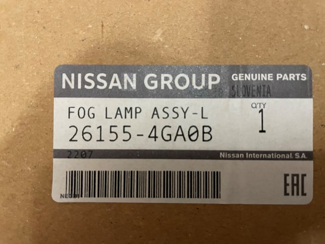 261554GA0B NISSAN Фара противотуманная левая купить в Украина