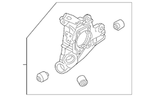 Цапфа (поворотный кулак) задний левый 3770A107 MITSUBISHI