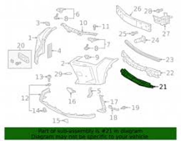 5261476010 TOYOTA Абсорбер переднего бампера купить в Киев