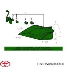 Задний левый внешний фонарь 815600R090 TOYOTA