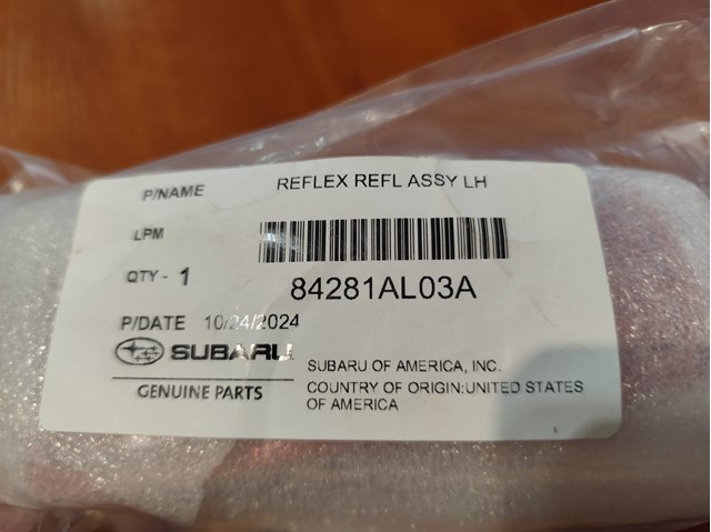 84281AL03A SUBARU Катафот (отражатель) заднего бампера левый купить в Кривой Рог