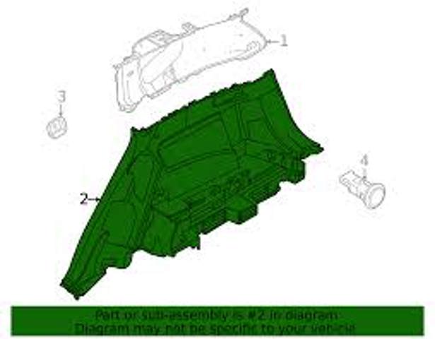 Облицовка багажного отсека, правая 849506RA0B NISSAN