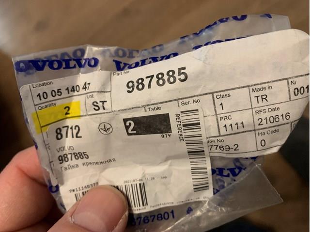 987885 VOLVO Болт крепления заднего нижнего рычага, внутренний купить в Каменское