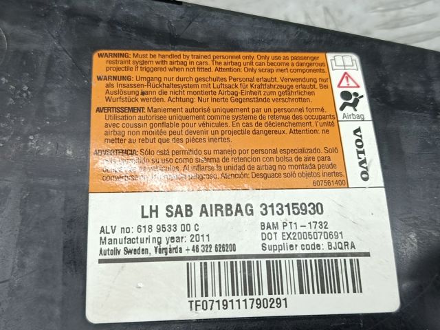 VOLVO 31315930 Подушка безопасности (AIRBAG) спинки сиденья левого в наличии Днепр
