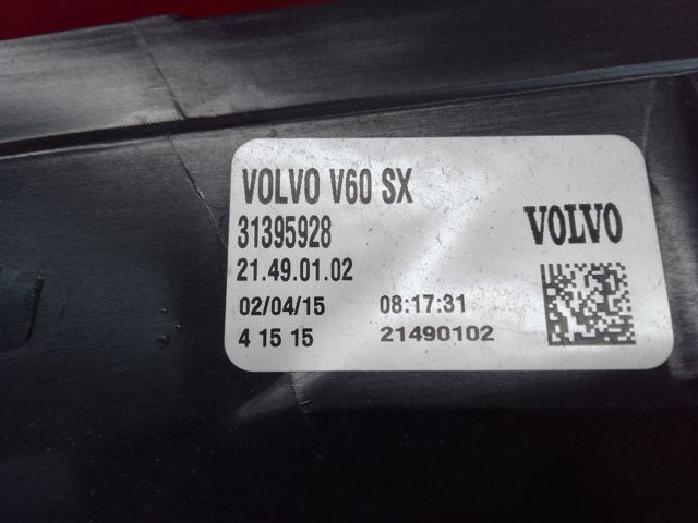 Задняя левая фара 31395928 VOLVO