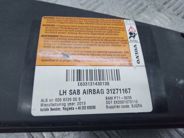 VOLVO 31418256 Подушка безопасности (AIRBAG) спинки сиденья левого в наличии Полтава