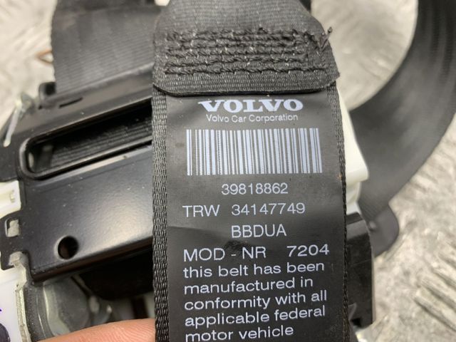 Ремень безопасности задний правый 39818862 VOLVO