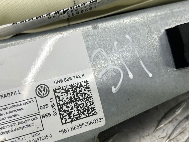 5N0880742K Подушка безопасности (AIRBAG) шторка боковая правая купить Сумы